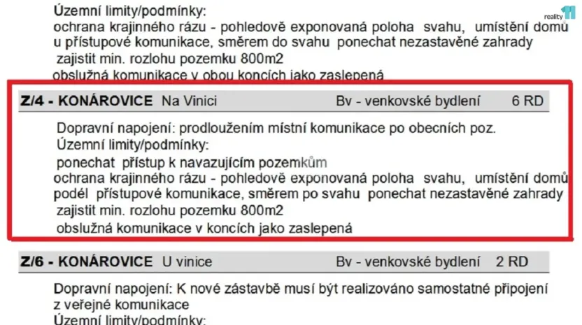 Prodej pozemku pro bydlení, Konárovice, Na Vinici, 1733 m2