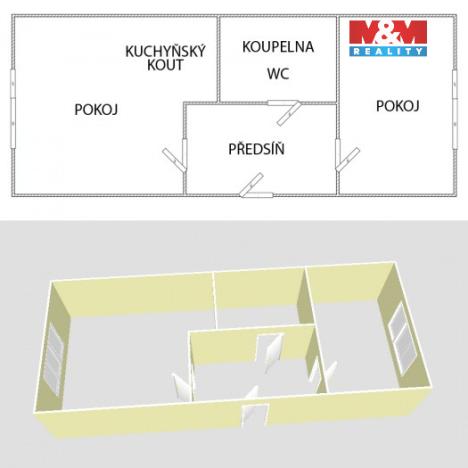 Prodej bytu 2+kk, Česká Lípa, Vladimirská, 41 m2