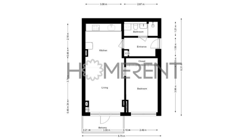 Pronájem bytu 2+kk, Praha - Vršovice, Ruská, 54 m2
