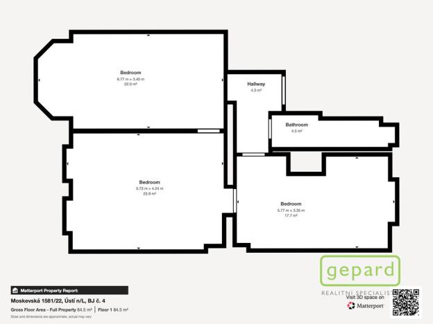 Prodej bytu 3+kk, Ústí nad Labem, Moskevská, 82 m2