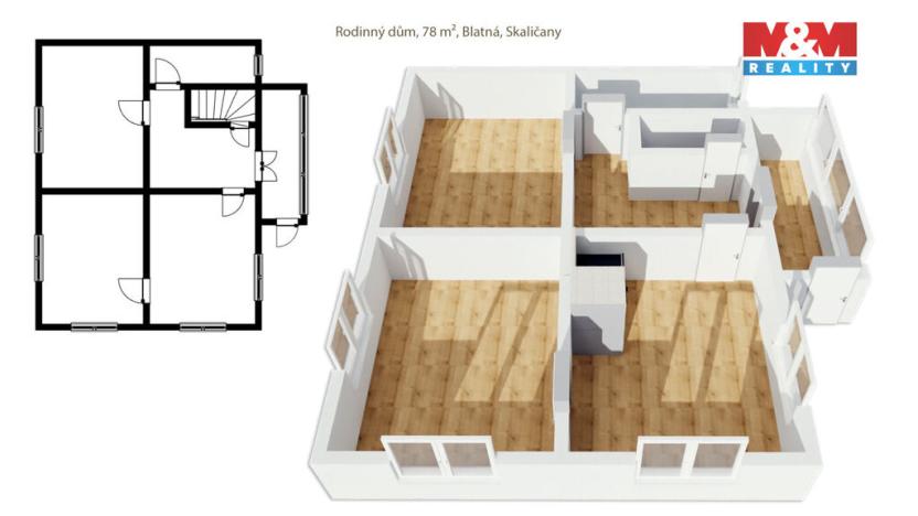 Prodej chalupy, Blatná - Skaličany, 78 m2