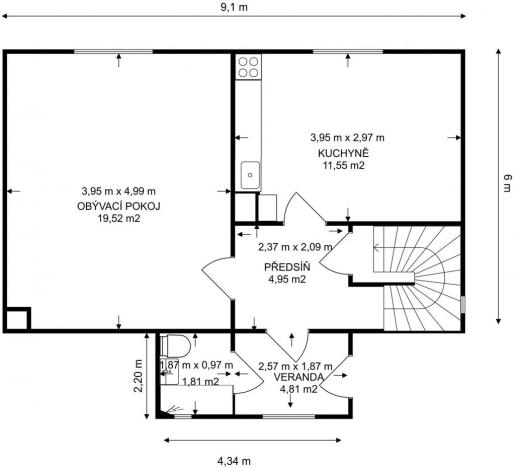 Prodej rodinného domu, Zadní Třebaň, Bezejmenná, 115 m2