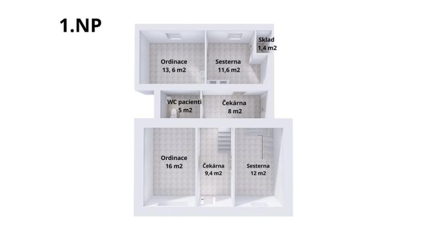 Pronájem ordinace, Olomouc, Dukelská, 116 m2