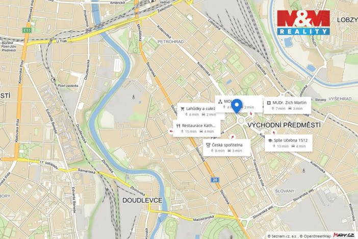 Pronájem bytu 3+1, Plzeň - Východní Předměstí, náměstí Generála Píky, 69 m2