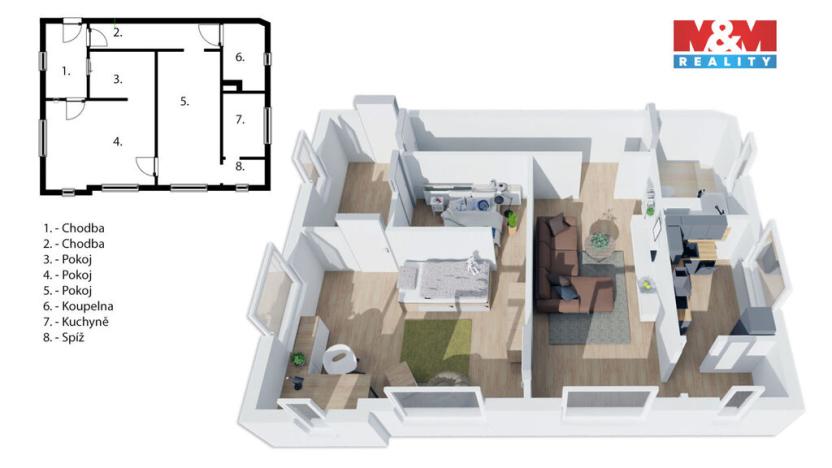Prodej bytu 3+1, Adršpach - Horní Adršpach, 71 m2