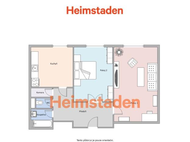 Pronájem bytu 2+1, Havířov - Město, Na Nábřeží, 57 m2