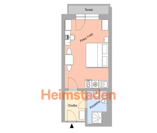 Pronájem bytu 1+kk, Plzeň - Jižní Předměstí, Magisterská, 28 m2