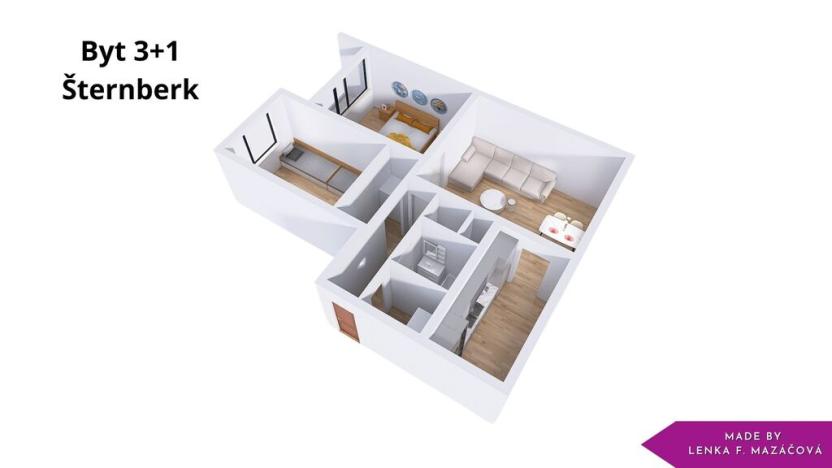 Pronájem bytu 3+1, Šternberk, Jiráskova, 75 m2