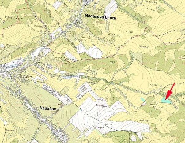 Prodej podílu louky, Nedašov, 350 m2