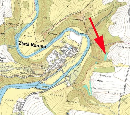 Prodej lesa, Zlatá Koruna, 2465 m2