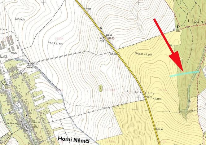 Prodej lesa, Horní Němčí, 4589 m2