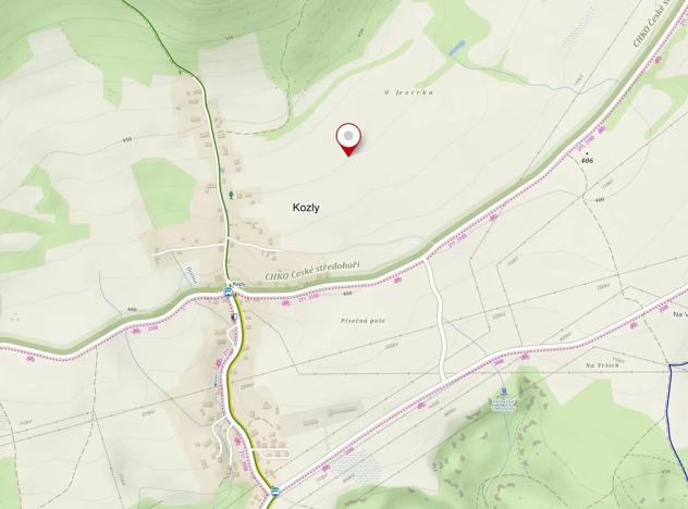Prodej lesa, Kozly, 556 m2