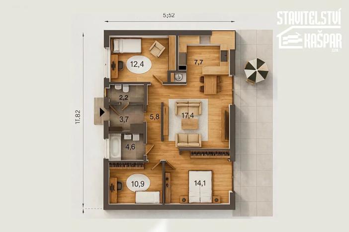 Prodej domu na klíč, Trutnov, Za Tratí, 79 m2