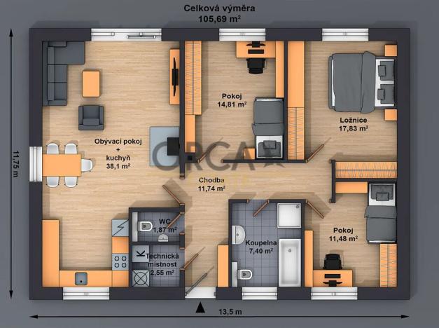 Prodej rodinného domu, Čeložnice, 106 m2