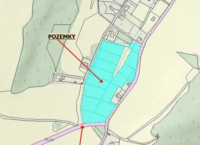 Dražba louky, Zlaté Hory, 32826 m2