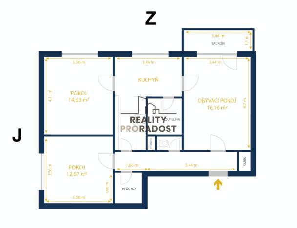 Pronájem bytu 3+1, Olomouc - Povel, V křovinách, 72 m2
