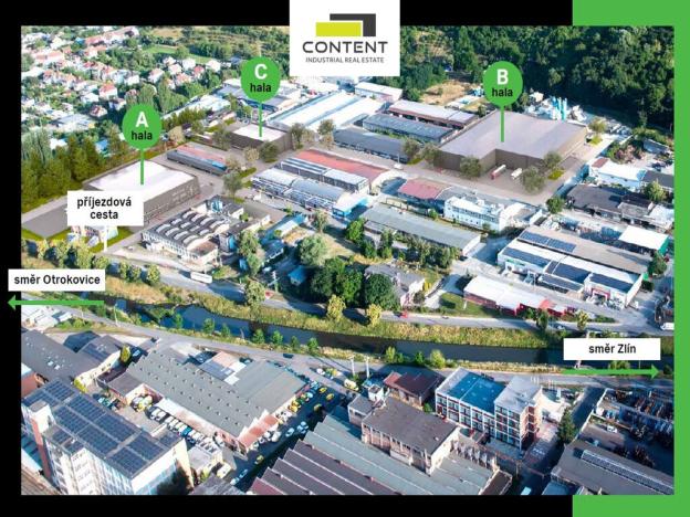 Pronájem výrobních prostor, Zlín, Rybníky V, 3500 m2