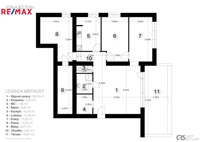 Prodej bytu 4+1, Praha - Smíchov, Pod Skalkou, 115 m2