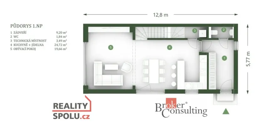 Prodej rodinného domu, Kladno, Pechlátova, 119 m2