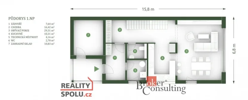 Prodej rodinného domu, Kladno, Pechlátova, 119 m2