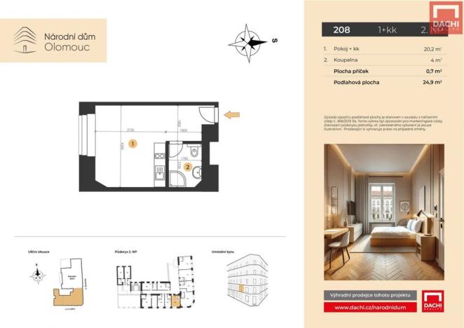 Prodej bytu 1+kk, Olomouc, 8. května, 24 m2