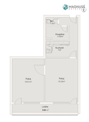 Prodej bytu 2+kk, Temelín, 56 m2