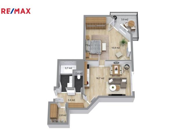 Prodej bytu 2+kk, Prostějov - Krasice, Krasická, 44 m2