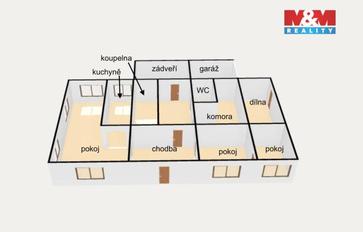 Prodej chalupy, Teplice nad Metují - Dolní Teplice, Palackého, 99 m2