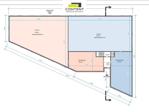Pronájem výrobních prostor, Zlatníky-Hodkovice - Hodkovice, Technologická, 1154 m2