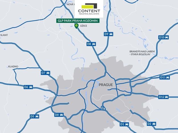 Pronájem skladu, Kozomín, 1200 m2