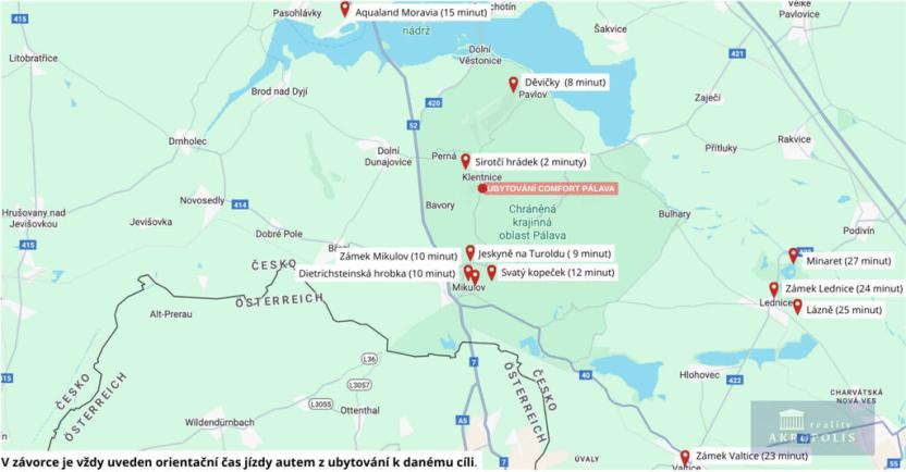 Pronájem ubytování, Klentnice, 822 m2