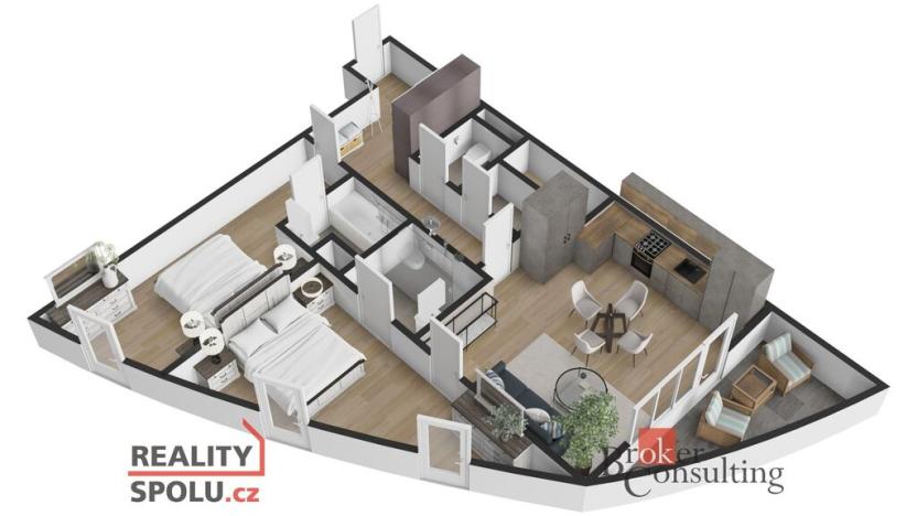 Prodej bytu 3+kk, Praha - Michle, Hodonínská, 86 m2