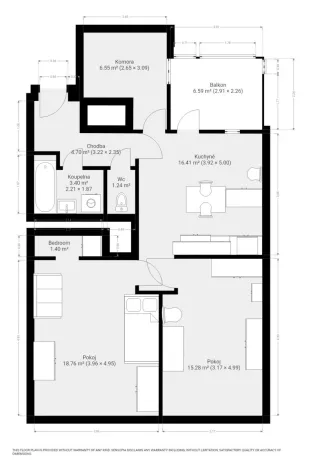 Pronájem bytu 2+1, Brno, Zahradnická, 79 m2