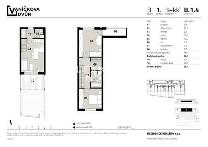 Prodej bytu 3+kk, Kralupy nad Vltavou, Husova, 68 m2