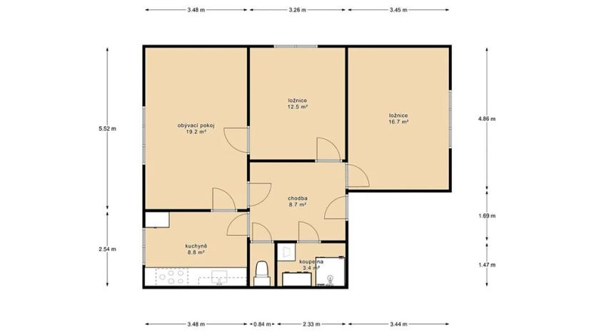 Prodej bytu 3+1, Hostouň, 95 m2