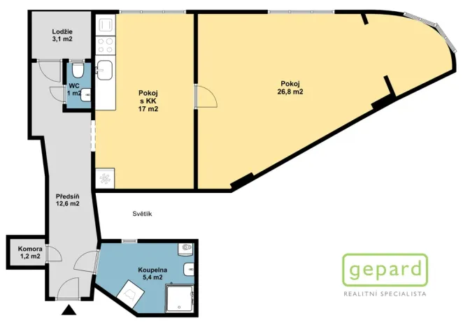 Prodej bytu 2+kk, Praha - Libeň, U libeňského pivovaru, 64 m2