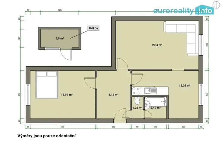 Prodej bytu 2+1, Mariánské Lázně, Za Tratí, 64 m2