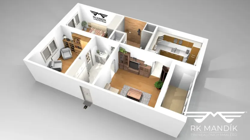 Prodej bytu 3+1, Česká Lípa, Východní, 66 m2