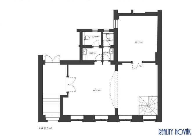 Pronájem kanceláře, Teplice, Českobratrská, 88 m2