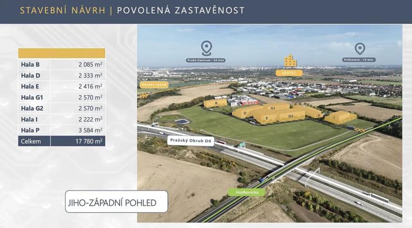 Prodej komerčního pozemku, Vestec, Hodkovická, 36014 m2