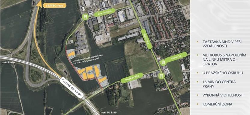 Prodej komerčního pozemku, Vestec, Hodkovická, 36014 m2