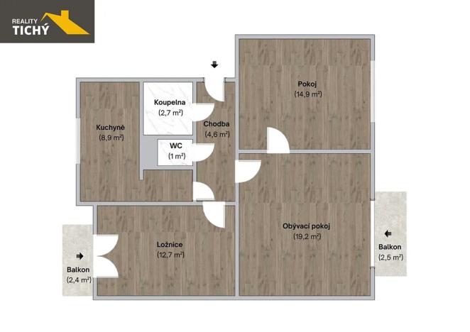 Prodej bytu 3+1, Police nad Metují, Ostašská, 69 m2