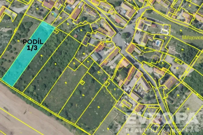 Prodej zahrady, Miřejovice, 2320 m2