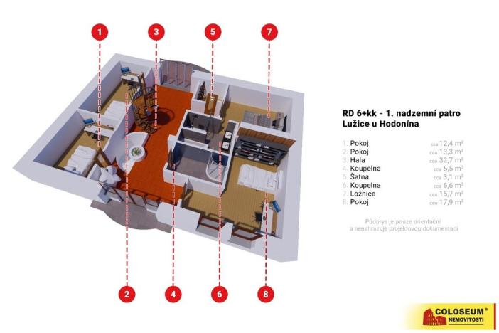 Prodej rodinného domu, Lužice, Velkomoravská, 260 m2