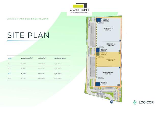 Pronájem skladu, Praha, K pérovně, 5535 m2