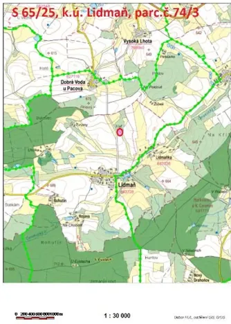 Prodej lesa, Lidmaň, 297 m2