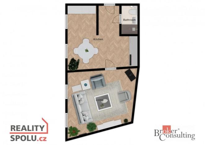 Prodej bytu 2+kk, Uhlířské Janovice, Havlíčkova, 51 m2