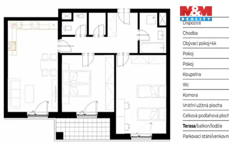 Prodej bytu 3+kk, Brandýs nad Labem-Stará Boleslav - Brandýs nad Labem, Augustina Lukeše, 73 m2