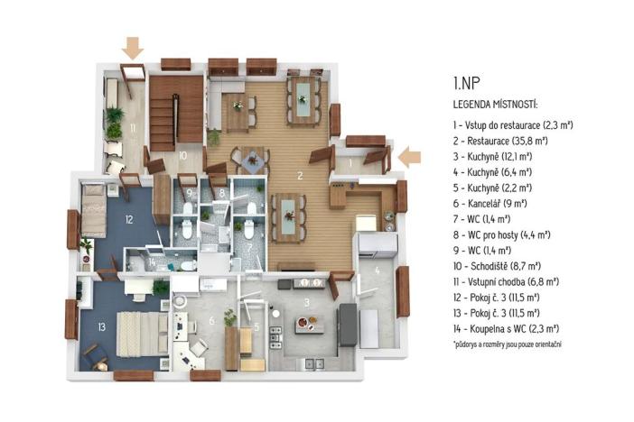 Prodej ubytování, Strážné, 450 m2