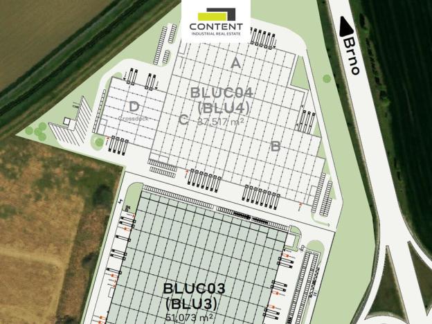 Pronájem skladu, Blučina, 5184 m2